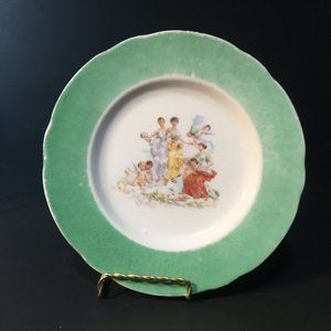 Vintage Victoria Carlsbad Portrait Plate of Maidens Painting w/Cupids -  Austria